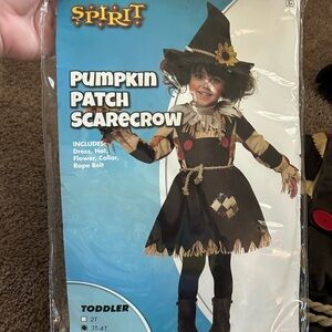 Spirit Pumpkin Patch Scarecrow Costume - Black and Brown size 3t-4t